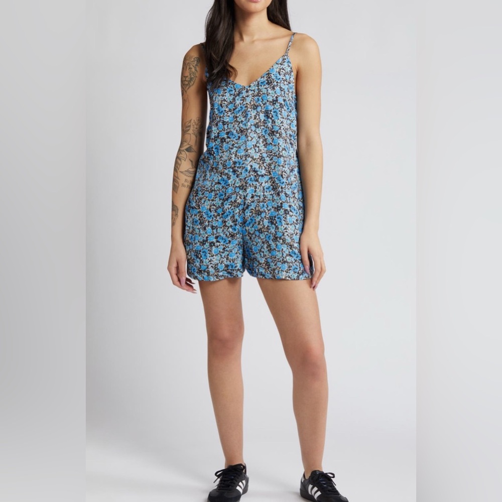 Topshop floral print romper